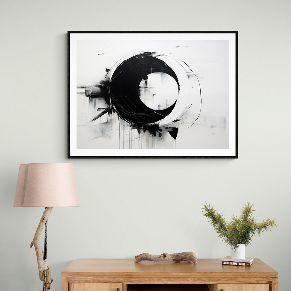 Black Circle 5 Abstract Wall Art