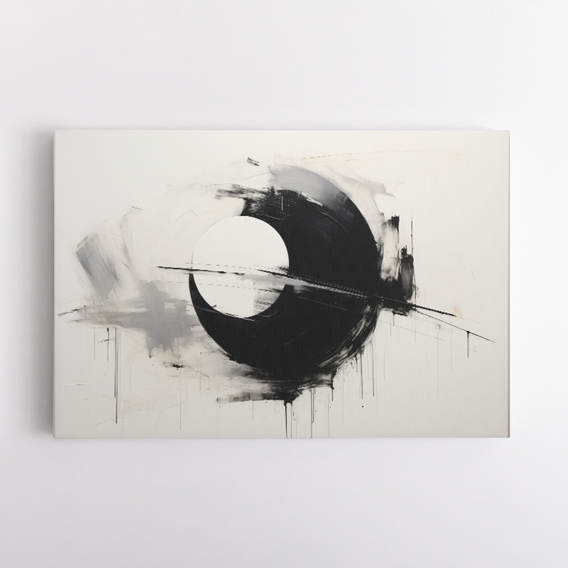 Black Circle 6 Abstract Wall Art