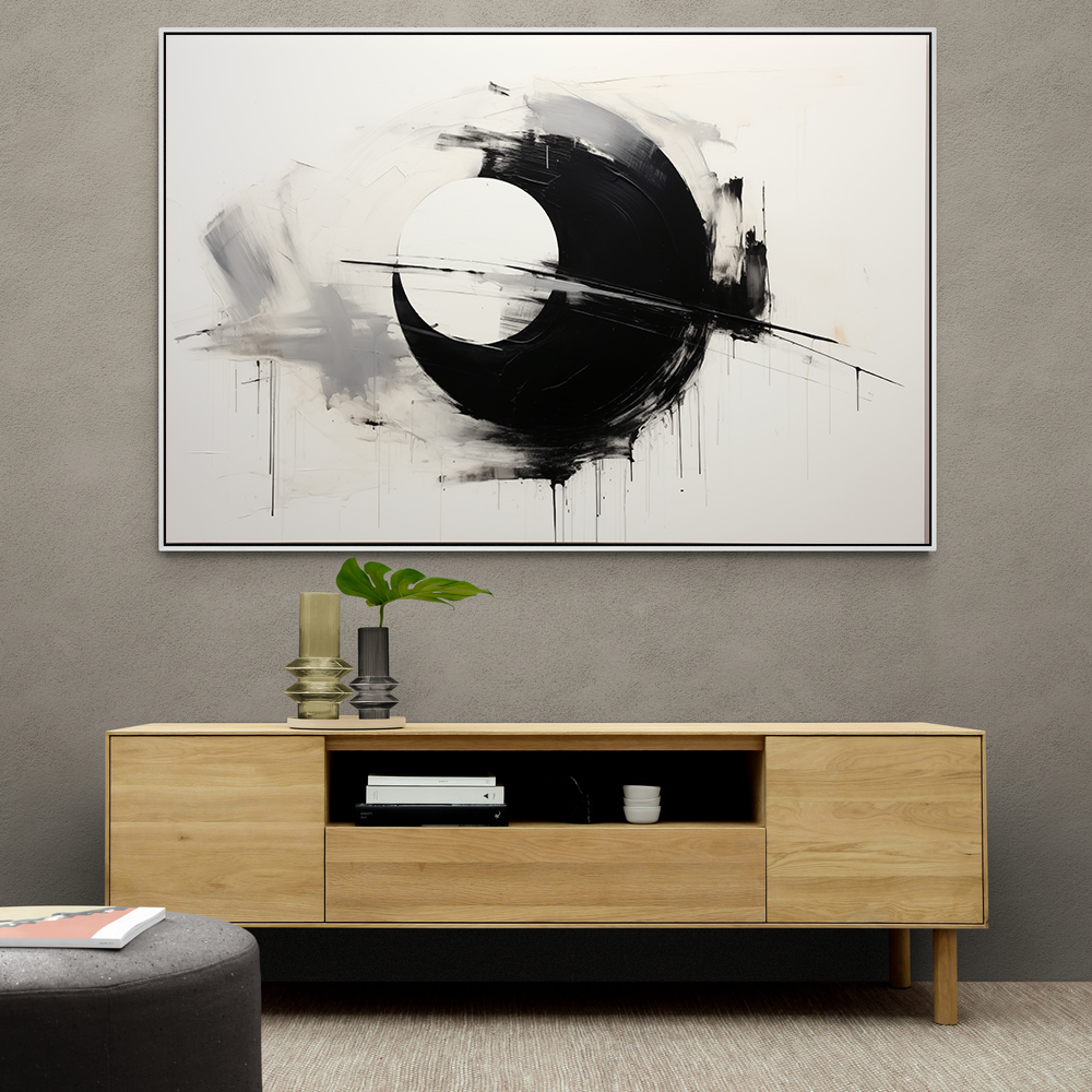 Black Circle 6 Abstract Wall Art