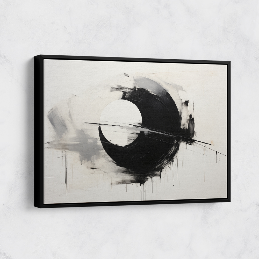 Black Circle 6 Abstract Wall Art