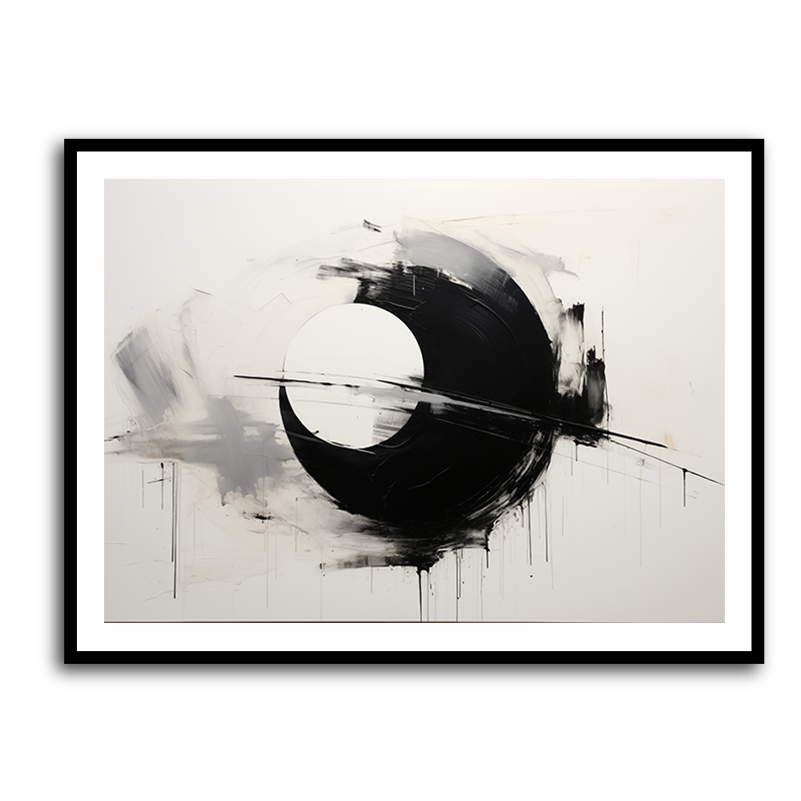 Black Circle 6 Abstract Wall Art