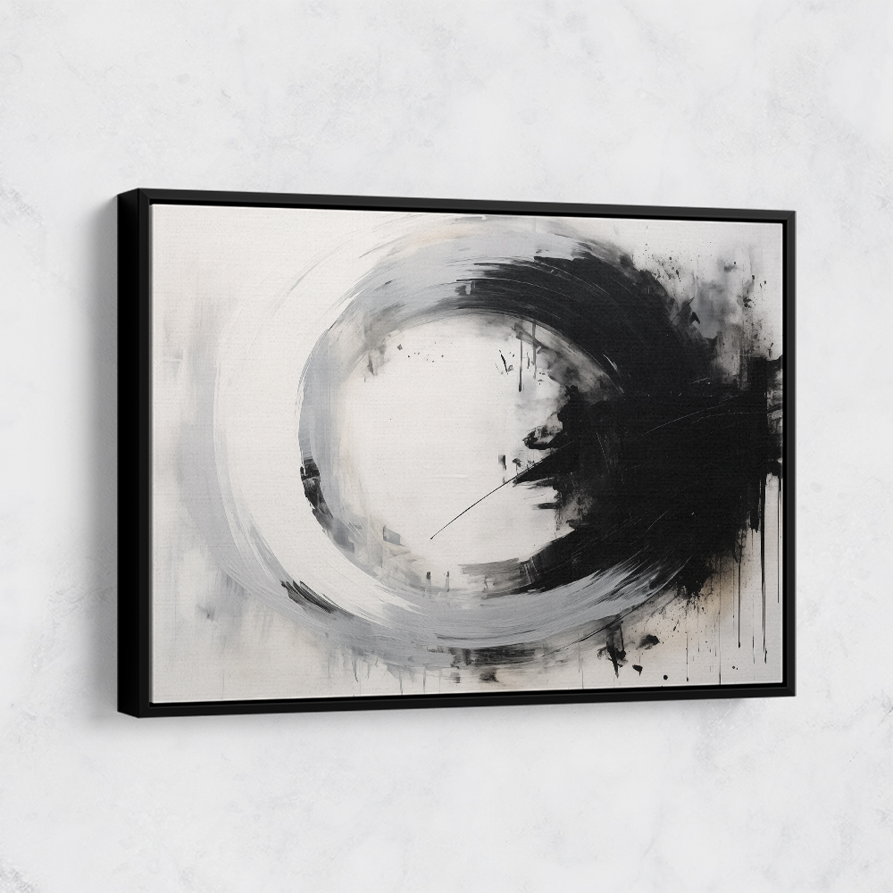 Black Circle 7 Abstract Wall Art