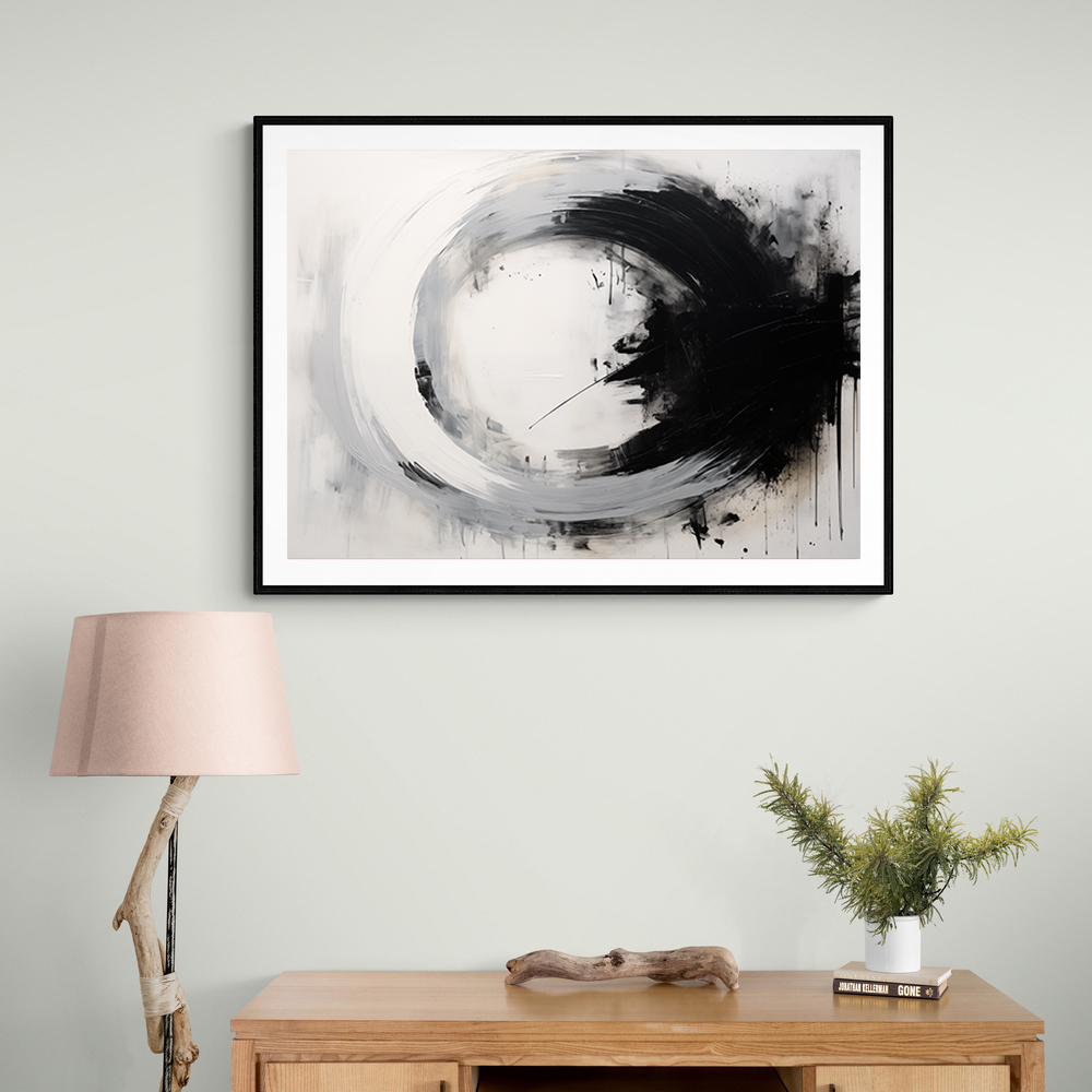 Black Circle 7 Abstract Wall Art