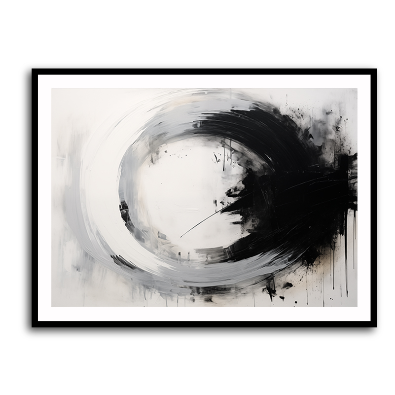 Black Circle 7 Abstract Wall Art