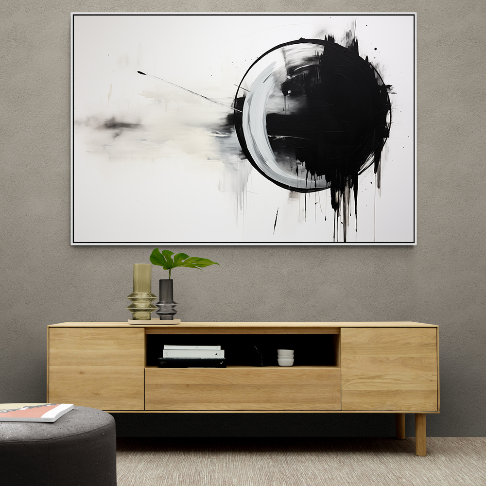 Black Circle 8 Abstract Wall Art