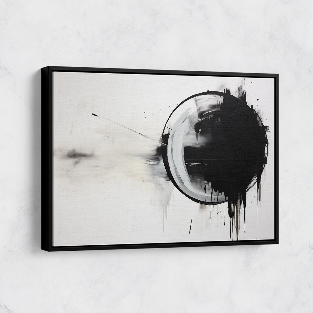Black Circle 8 Abstract Wall Art