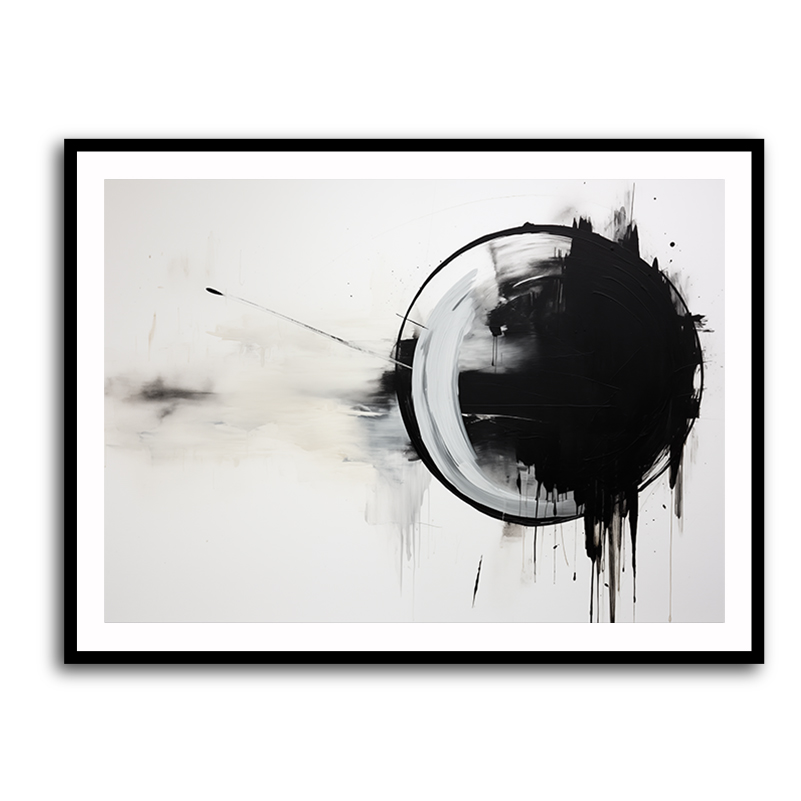 Black Circle 8 Abstract Wall Art