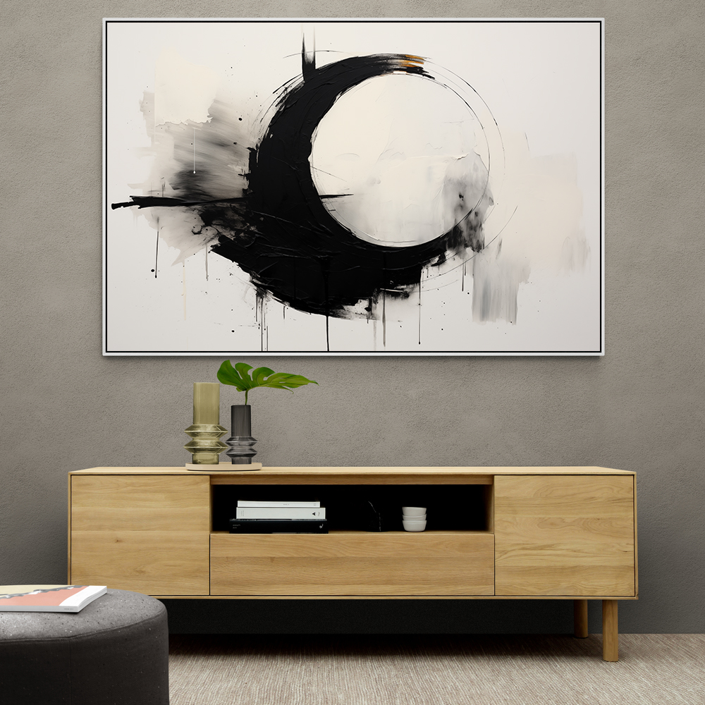 Black Circle 9 Abstract Wall Art