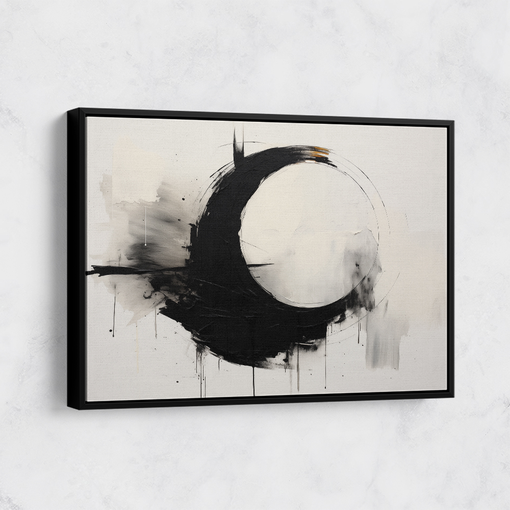 Black Circle 9 Abstract Wall Art