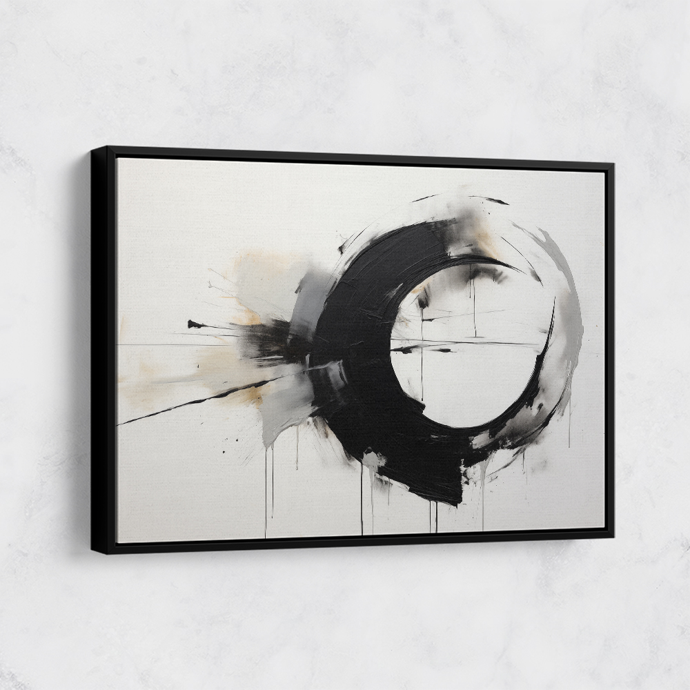 Black Circle 10 Abstract Wall Art