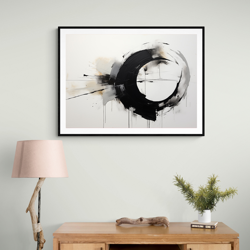 Black Circle 10 Abstract Wall Art