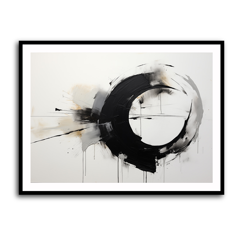 Black Circle 10 Abstract Wall Art