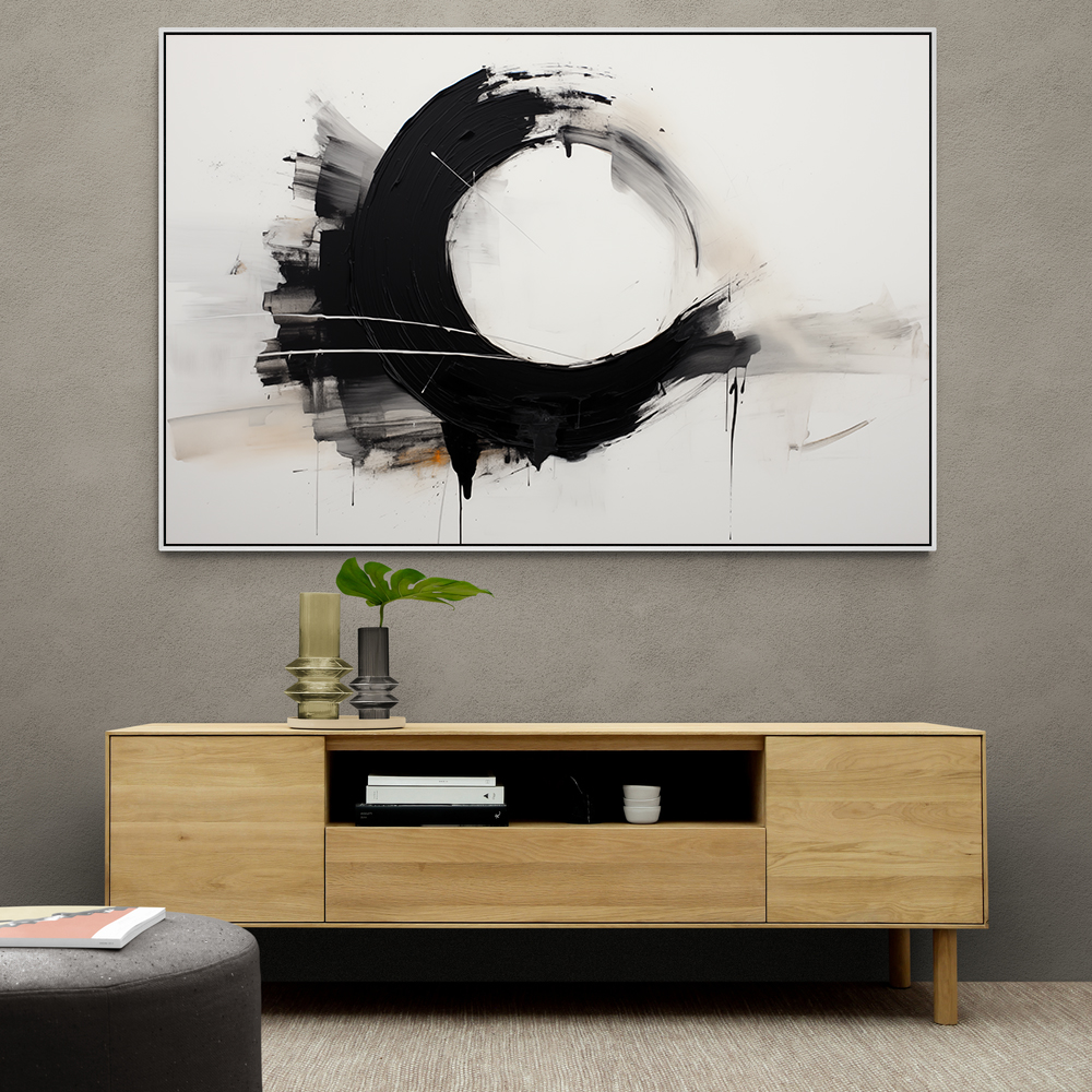 Black Circle 11 Abstract Wall Art