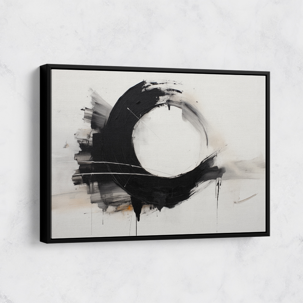 Black Circle 11 Abstract Wall Art