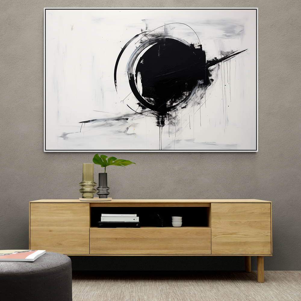 Black Circle 13 Abstract Wall Art