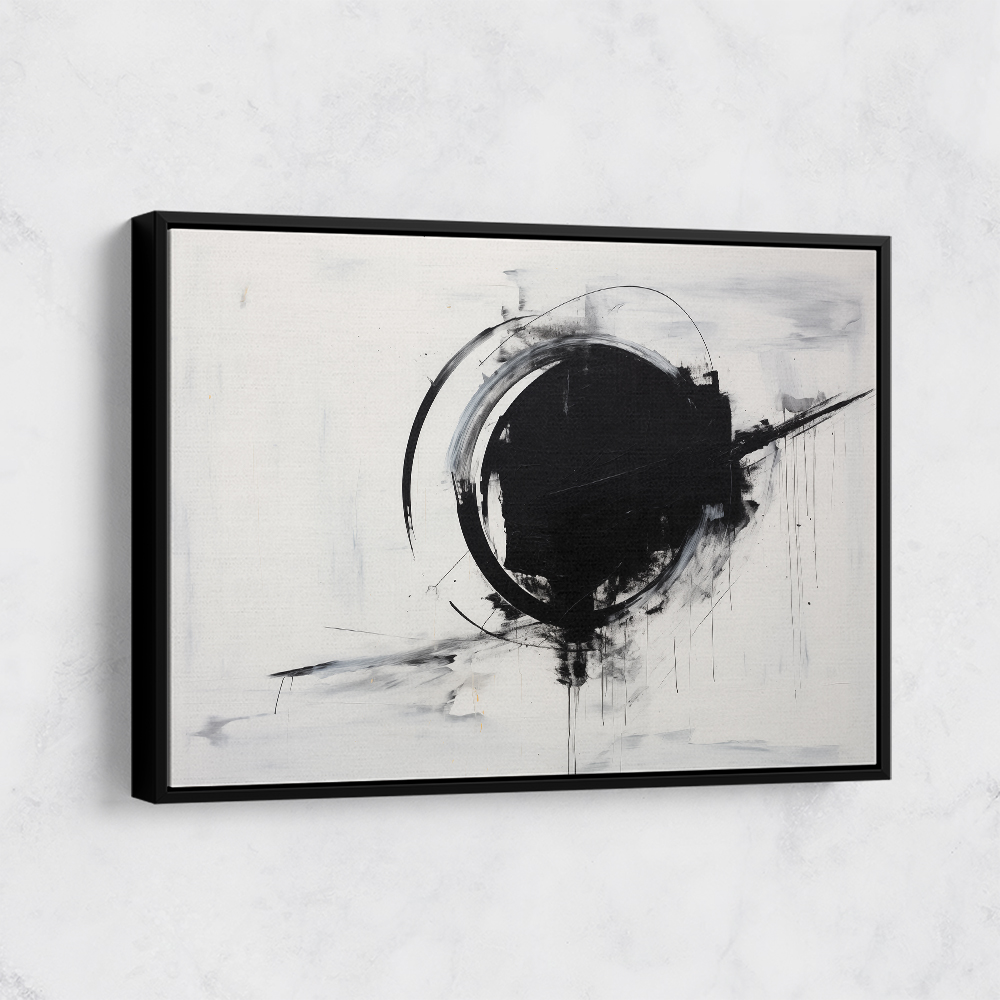 Black Circle 13 Abstract Wall Art