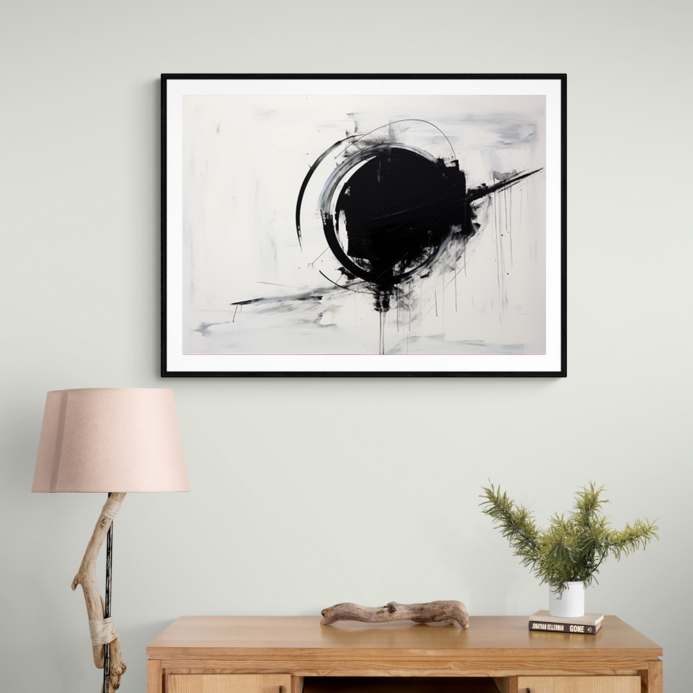 Black Circle 13 Abstract Wall Art