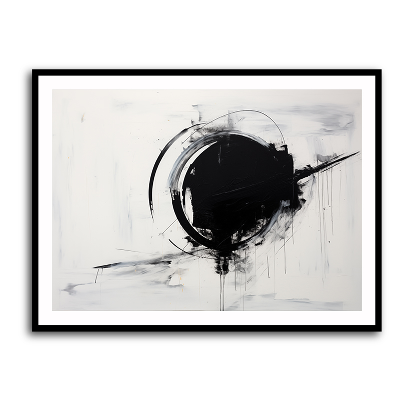 Black Circle 13 Abstract Wall Art