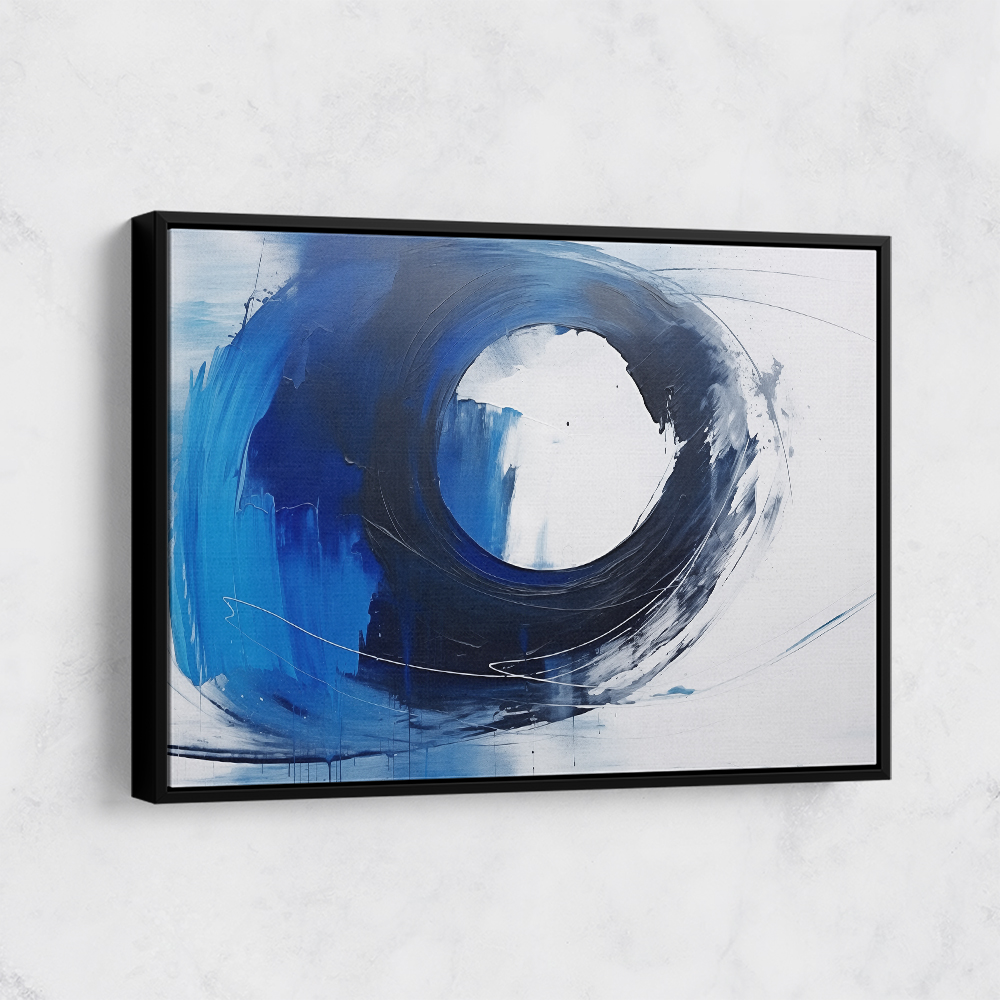 Blue Circle Abstract Wall Art
