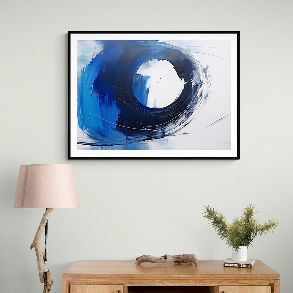 Blue Circle Abstract Wall Art