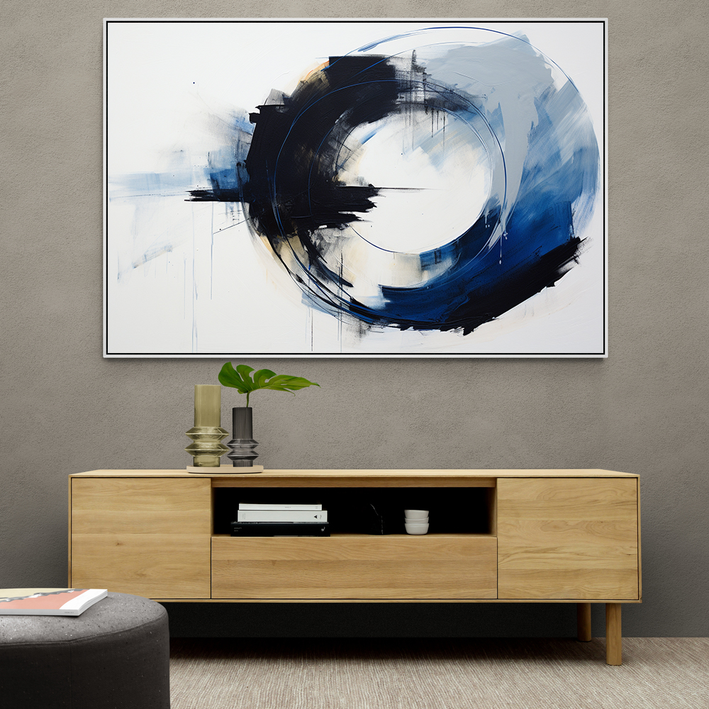 Blue Circle 1 Abstract Wall Art