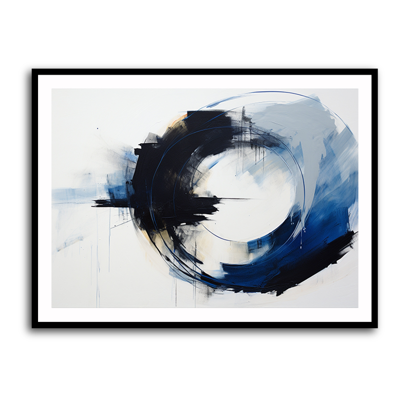 Blue Circle 1 Abstract Wall Art