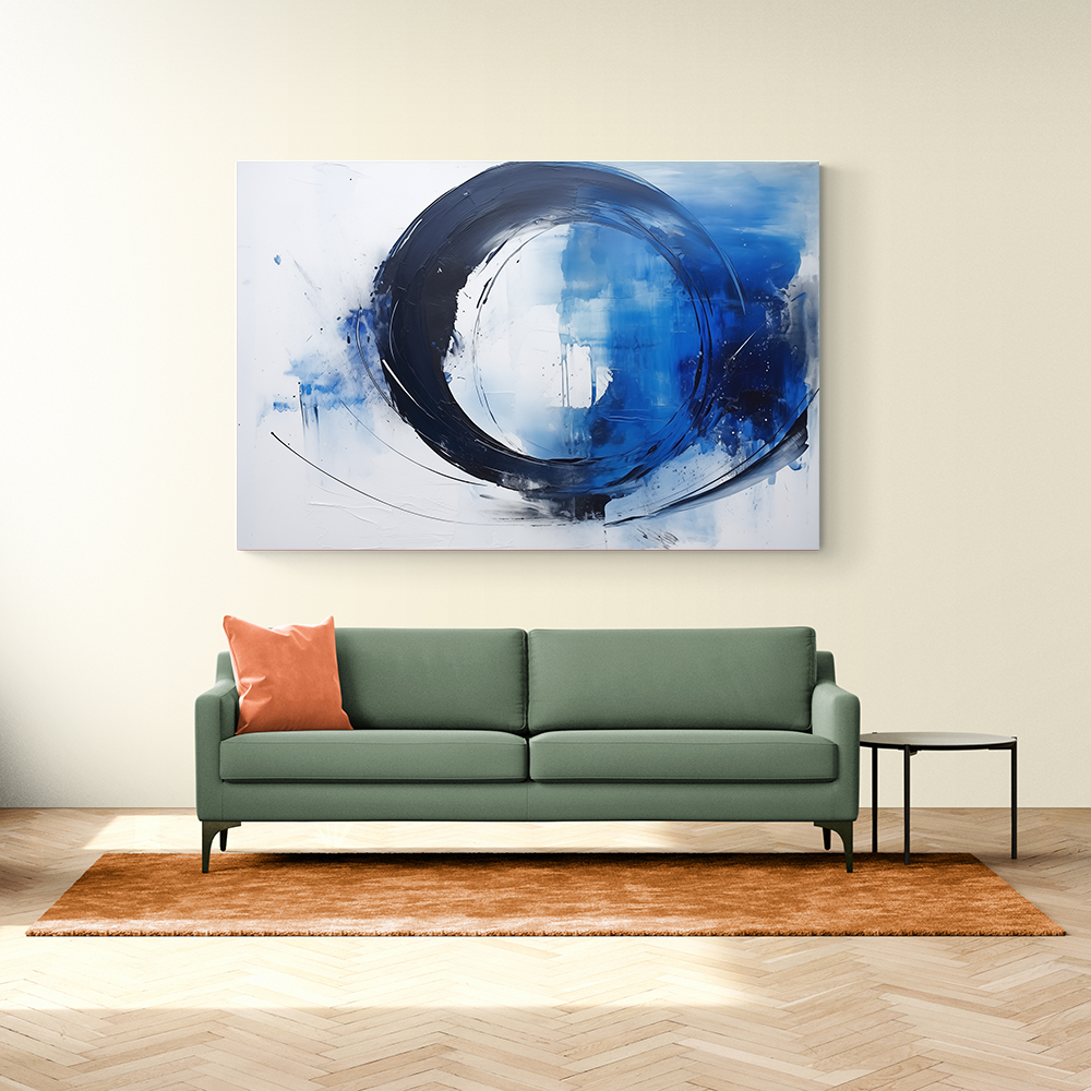 Blue Circle 2 Abstract Wall Art