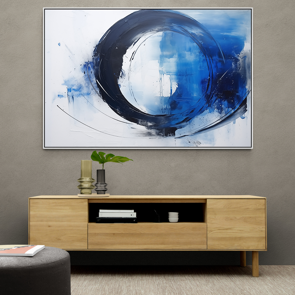 Blue Circle 2 Abstract Wall Art