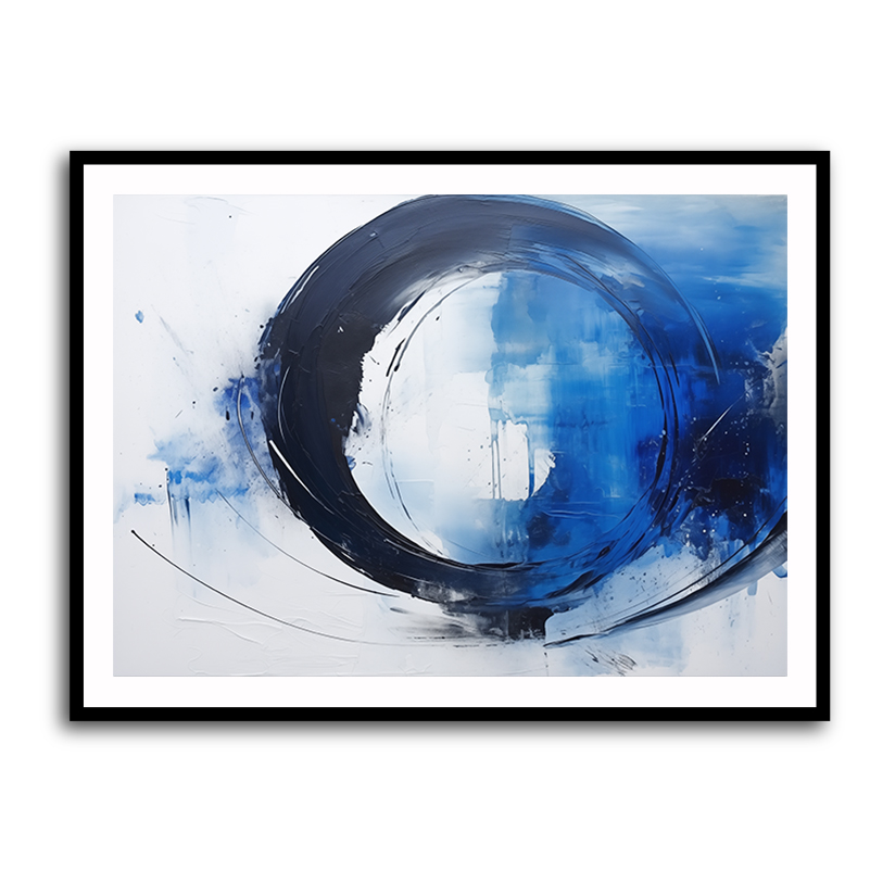 Blue Circle 2 Abstract Wall Art
