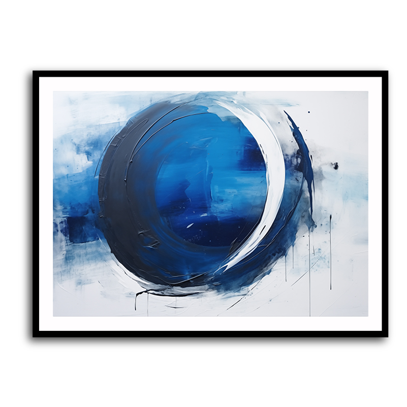Blue Circle 3 Abstract Wall Art