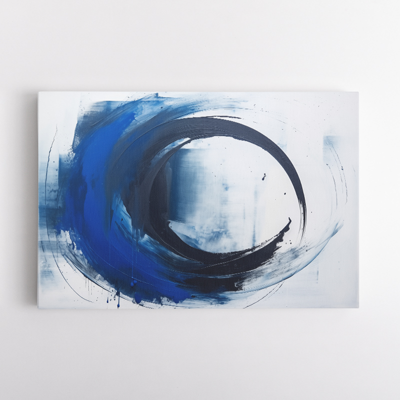 Blue Circle 4 Abstract Wall Art