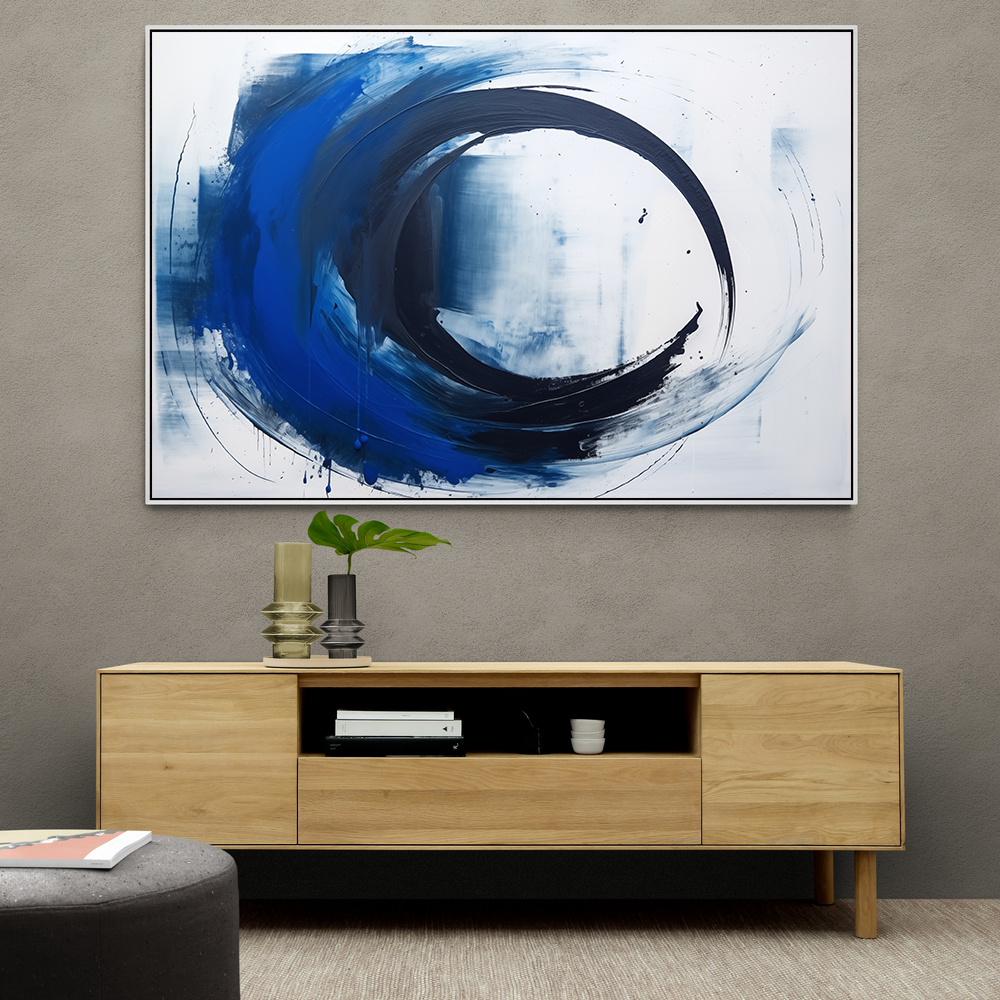 Blue Circle 4 Abstract Wall Art