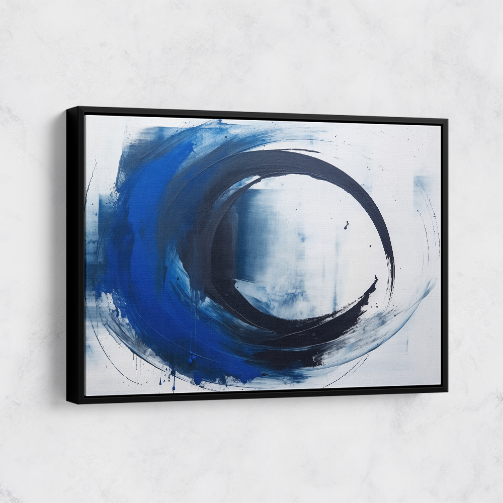Blue Circle 4 Abstract Wall Art