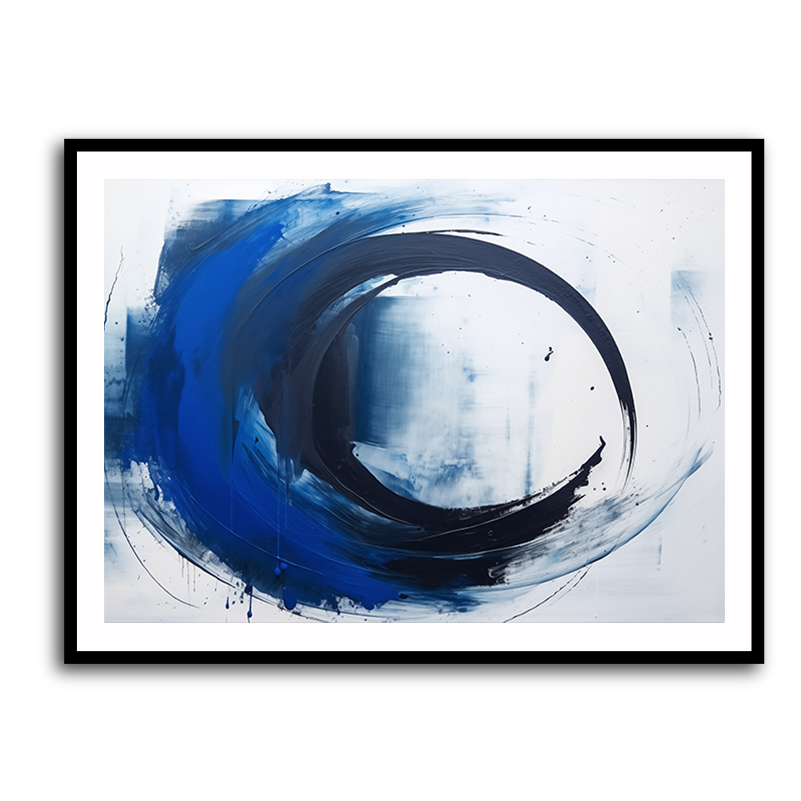 Blue Circle 4 Abstract Wall Art