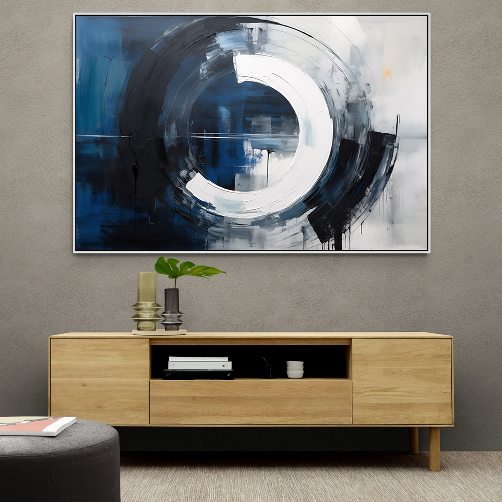 Blue Circle 5 Abstract Wall Art