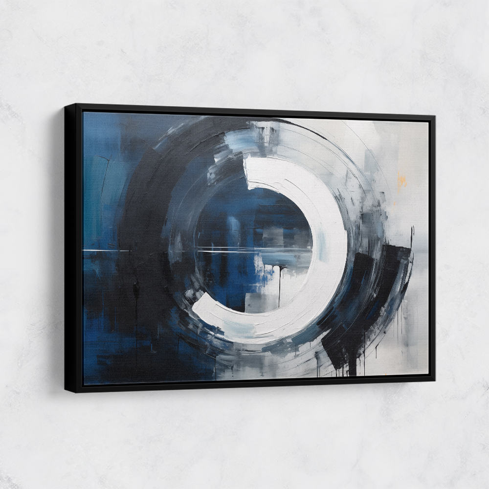Blue Circle 5 Abstract Wall Art
