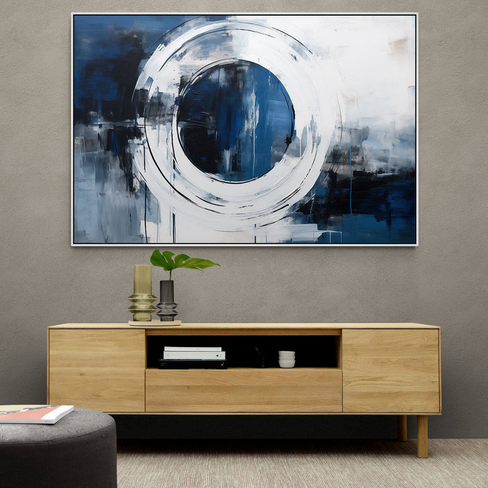 Blue Circle 6 Abstract Wall Art