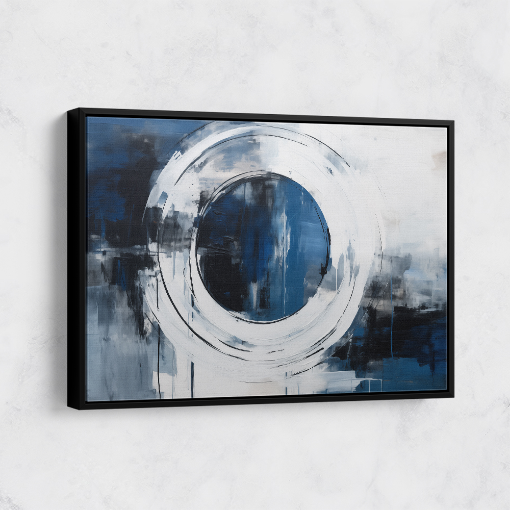 Blue Circle 6 Abstract Wall Art