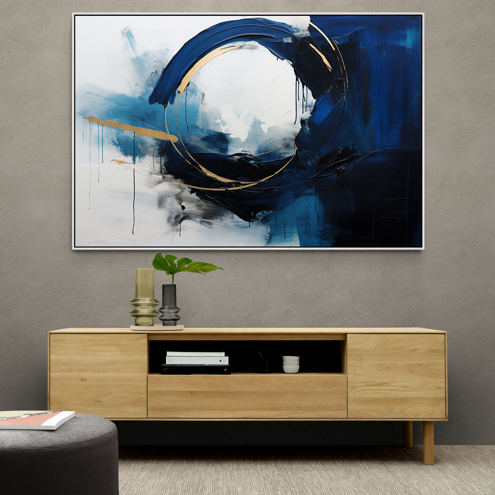 Blue Circle 8 Abstract Wall Art