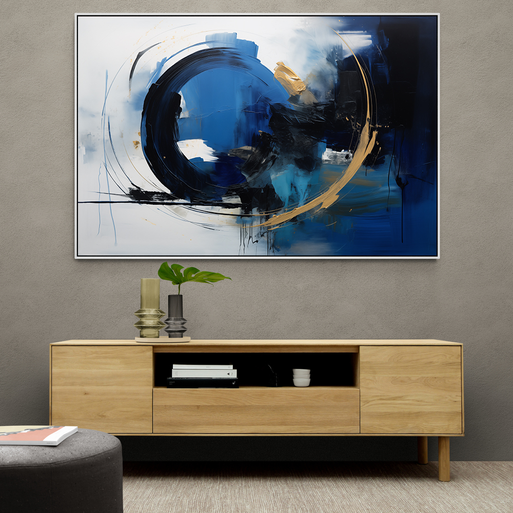 Blue Circle 9 Abstract Wall Art