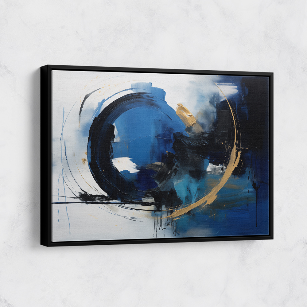 Blue Circle 9 Abstract Wall Art