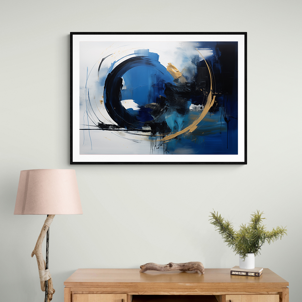 Blue Circle 9 Abstract Wall Art