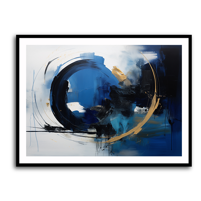 Blue Circle 9 Abstract Wall Art