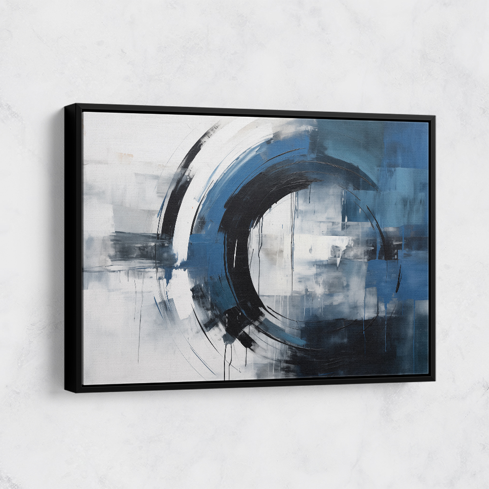 Blue Circle 12 Abstract Wall Art
