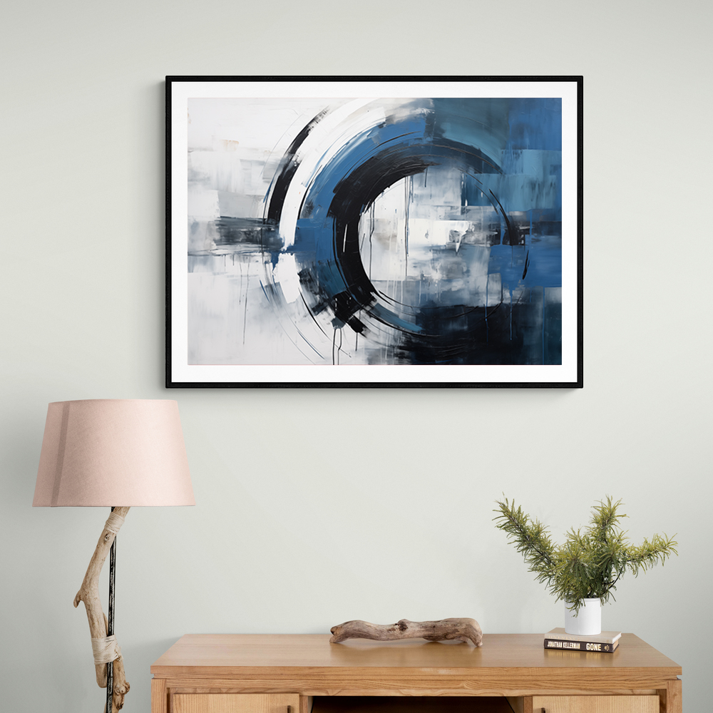 Blue Circle 12 Abstract Wall Art
