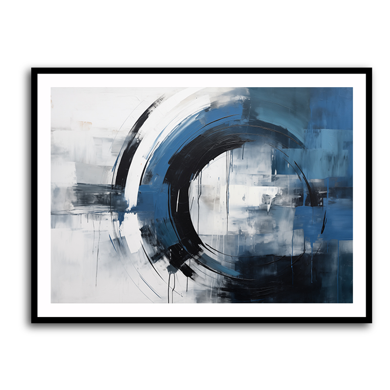 Blue Circle 12 Abstract Wall Art