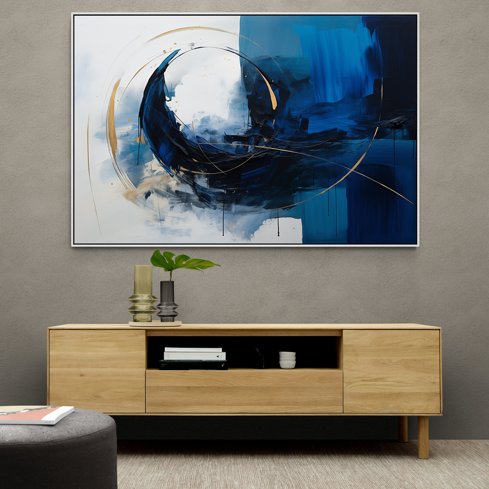 Blue Circle 13 Abstract Wall Art