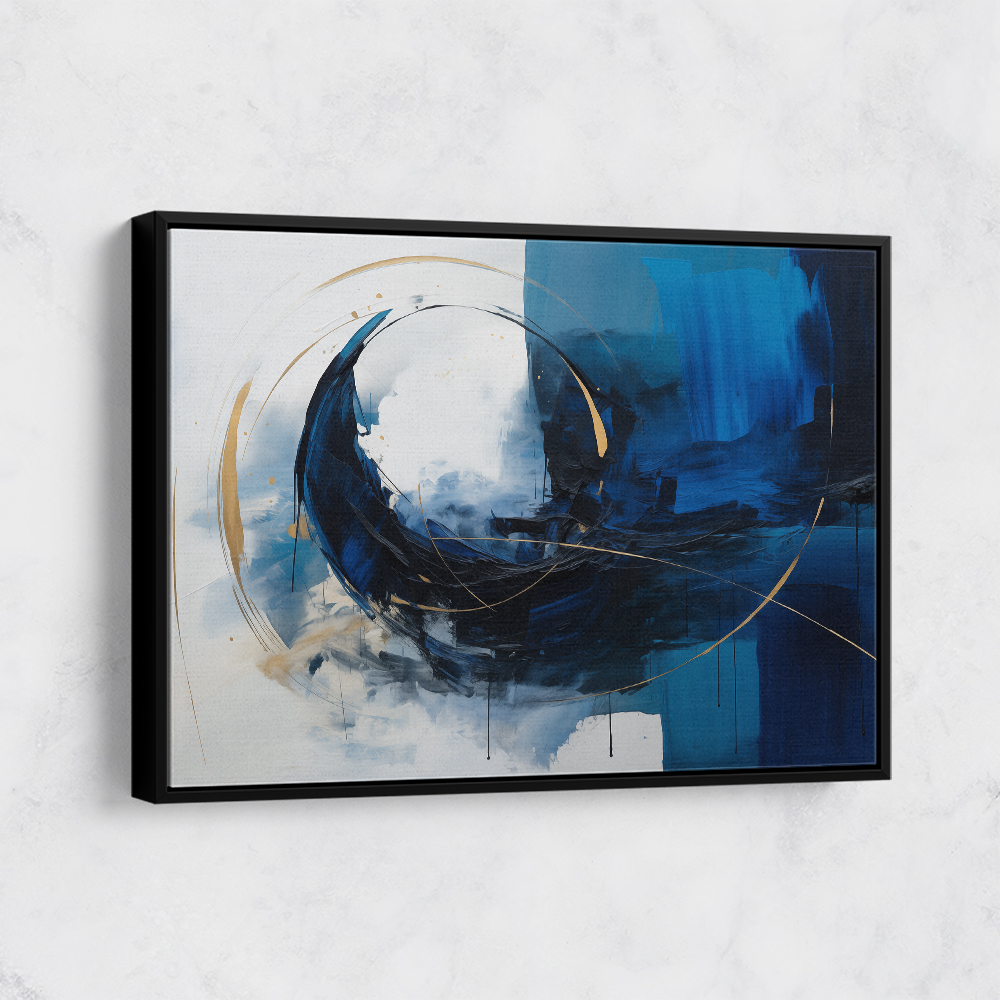 Blue Circle 13 Abstract Wall Art