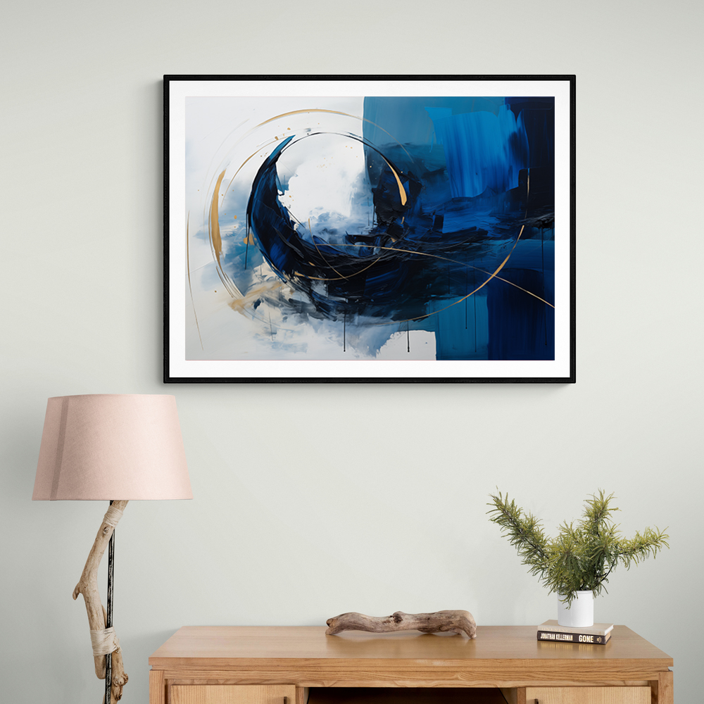 Blue Circle 13 Abstract Wall Art
