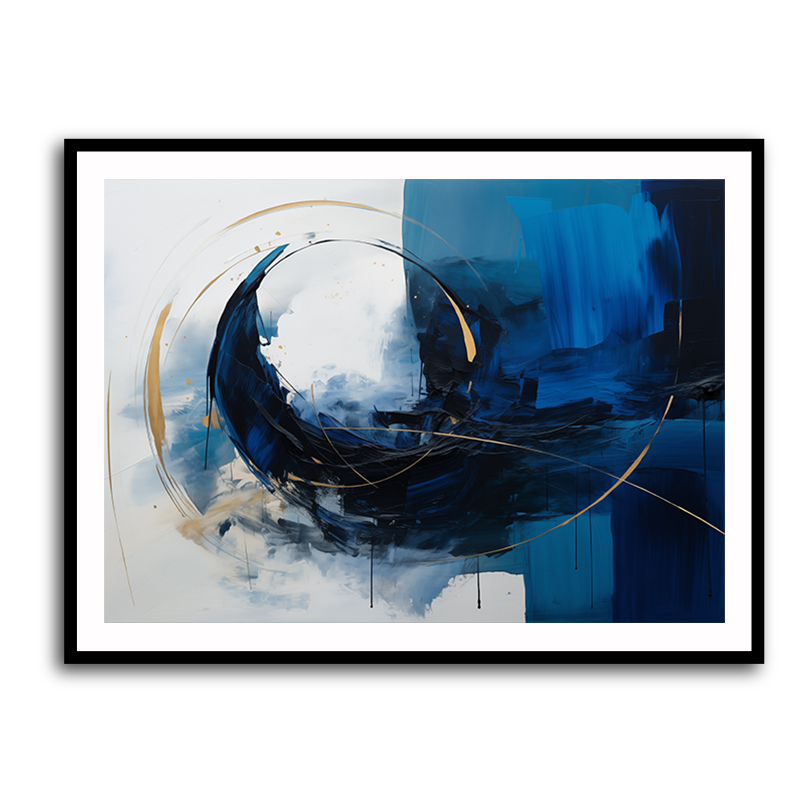 Blue Circle 13 Abstract Wall Art